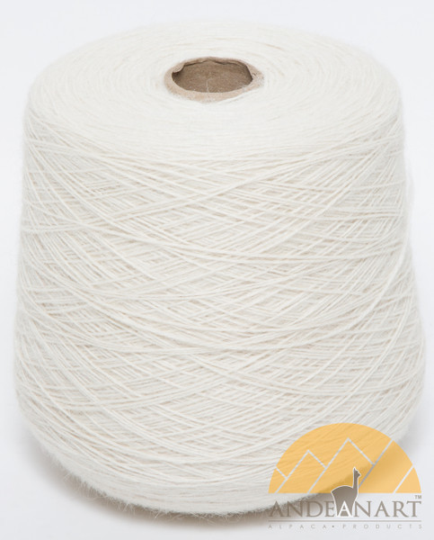 100% Alpaca Yarn Cone Natural Trend - Ivory - 100 - 16702104