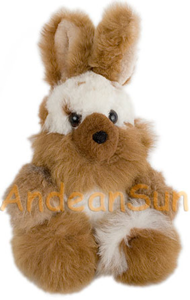 Alpaca Fur Rabbit 11" (fur to fur) - 9" (hide to hide) Sitting - Assorted Color - 15971602