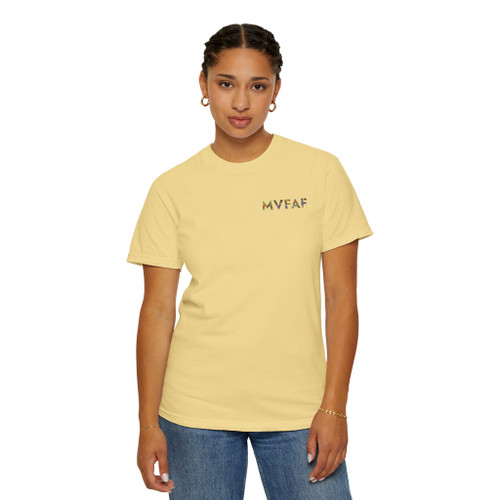 2026 Hilary Williams, MVFAF  -Garment Dyed Unisex T-shirt, front and back printed