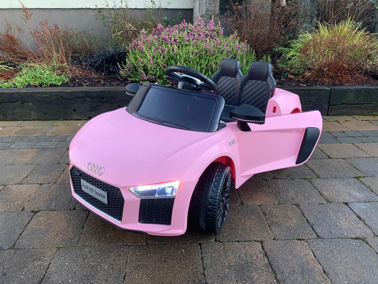Roadster Pink Audi Power Wheels Licensed Audi R8 Spyder 12V