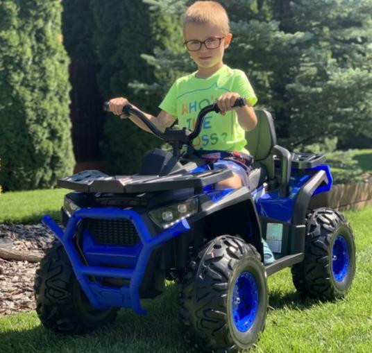Desert Commander 24V Electric Ride On Quad Blue