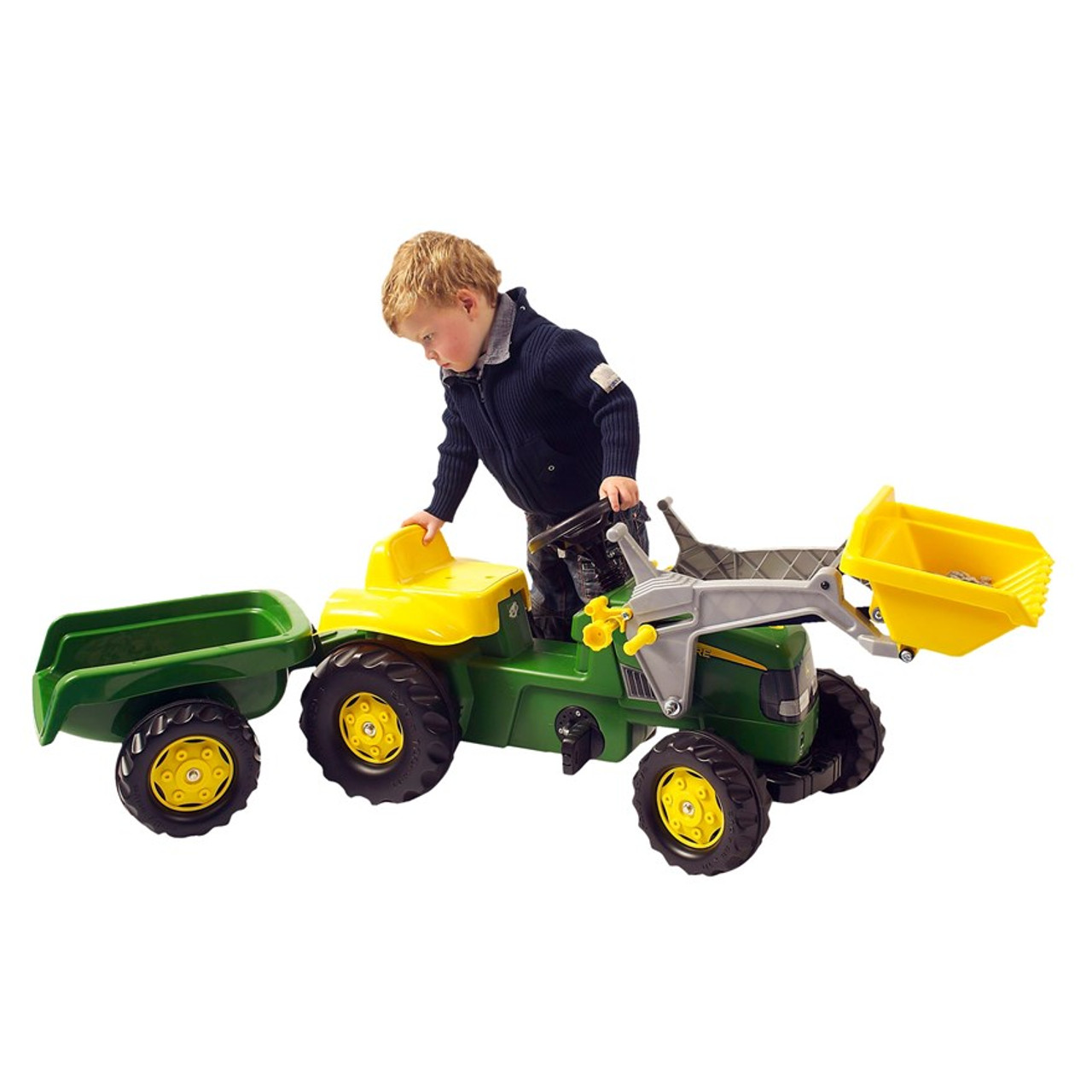 john deere rolly kid tractor & trailer