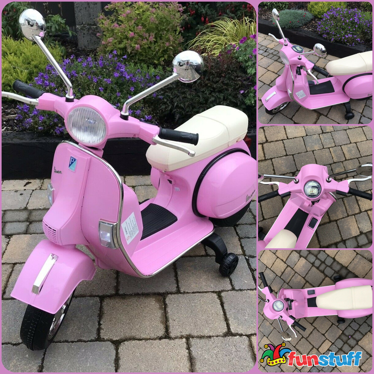 pink electric ride on scooter