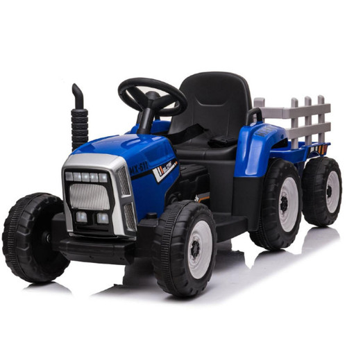 Funstuff MX Blue 12V Electric Tractor Trailer 