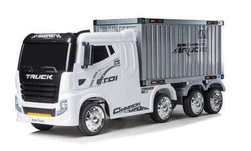  JJ Champion 12V Electric Ride On Truck White 