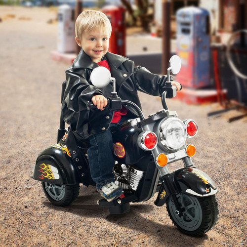 Harley Style Wild Child 6V Electric Ride On Motorbike Black - B19-BLACK - Funstuff Ireland UK