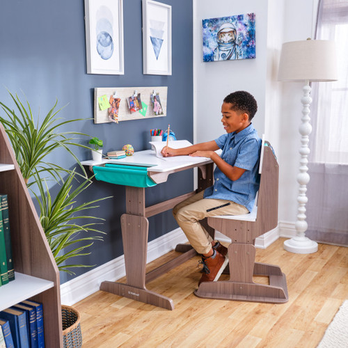 Kidkraft Grow Together Pocket Adjustable Desk and Chair Gray Ash - 20306 - Funstuff.ie Ireland UK