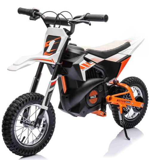 Funstuff Dirt Race Scrambler 24V Electric Ride On Motorbike Orange 