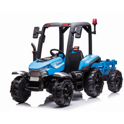 Funstuff AgriPower 24V Electric Ride On Tractor with Trailer Blue