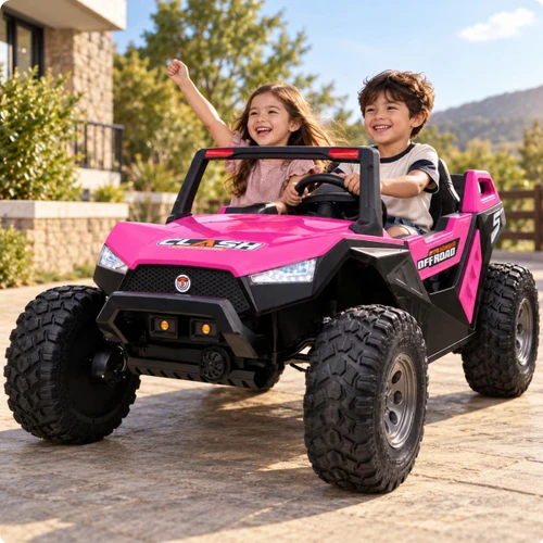 Funstuff Clash XL 24V Electric Ride On Buggy Pink 