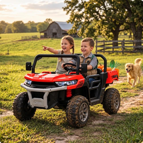 Funstuff AgriBuddy With Rear Tipper 12V Electric Ride On Buggy Red 