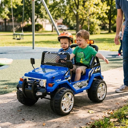 Funstuff Drifter Raptor Powerful 12V Electric Ride On Jeep Blue