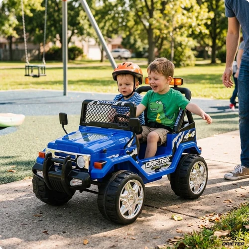 Funstuff Drifter Raptor Powerful 12V Electric Ride On Jeep Blue 