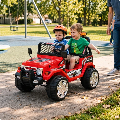 Funstuff Drifter Raptor Powerful 12V Electric Ride On Jeep Red