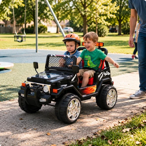 Funstuff Drifter Raptor Powerful 12V Electric Ride On Jeep Black 