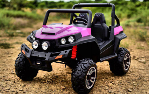 Funstuff Ranch Wagon 24V Electric Ride On Buggy Pink 