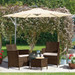 Funstuff Siena 3 Piece Rattan Bistro Set (Brown) 