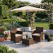 Funstuff Siena 3 Piece Rattan Bistro Set (Brown) 