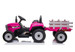 Funstuff MX  Pink 12V Electric Tractor Trailer 
