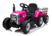 Funstuff MX  Pink 12V Electric Tractor Trailer 