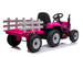 MX  Pink 12V Electric Tractor Trailer