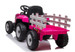 MX  Pink 12V Electric Tractor Trailer