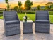Funstuff Puglia 3 Piece Rattan Garden Furniture Bistro Tub Set (Grey) 