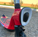 Whizza Prizm Kids 12V Electric Scooter with Flashlights and Headlight Red 