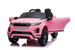 Jaguar Land Rover Range Rover Evoque 12V Electric Ride On Jeep Pink 