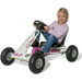 Ferbedo Air Runner Go Kart with Pneumatic Tyres and Electronic Steering Wheel Pink and White