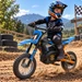 Funstuff Dirt Race Scrambler 24V Electric Ride On Motorbike Blue 