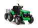 Funstuff Turbo Harvest  12V Electric Ride On Tractor with Trailer Green 