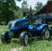  Falk New Holland Tractor with Trailer and Opening Bonnet Blue 