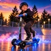 Funstuff MistX 3 Wheel Foldable Kids Push Vapour Scooter Blue 