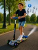 Funstuff MistX 3 Wheel Foldable Kids Push Vapour Scooter Yellow 