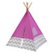 Play Teepee - Pink with Gray and White Chevron