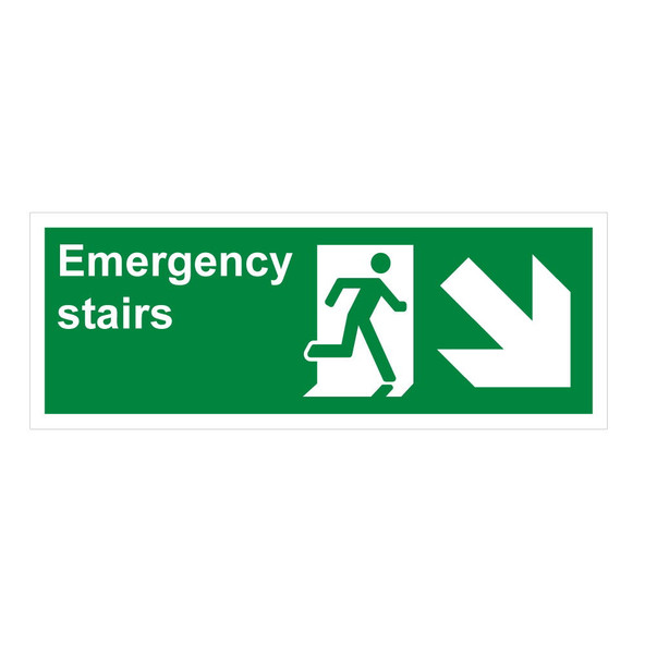 Emergency Stairs Sign