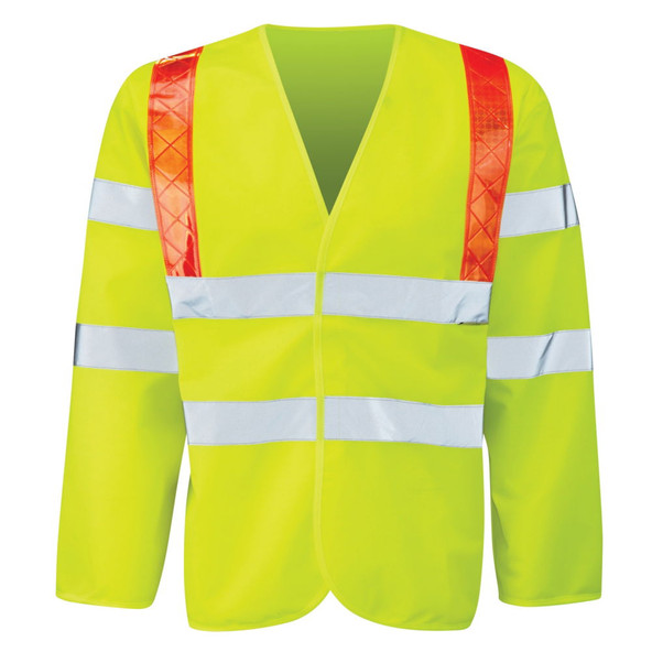Hi Vis Jerkin - Yellow c/w Red Braces