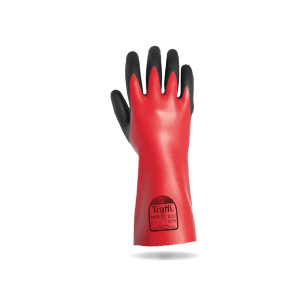 Traffi TG1500 Chemic 1 Red Glove - (Size 10)