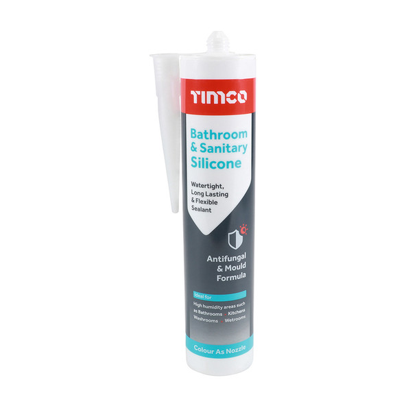 TIMCO Bathroom & Sanitary Silicone - Clear - 300ml