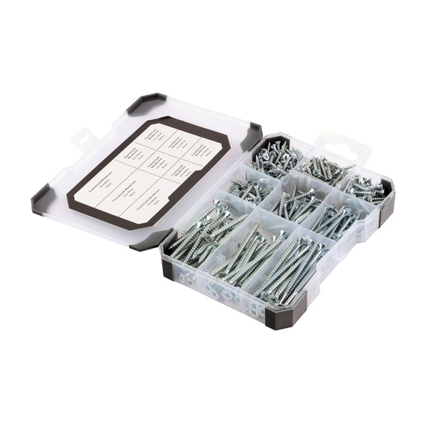 TIMCO Mixed Tray – Woodscrews - Zinc - Tray of 340