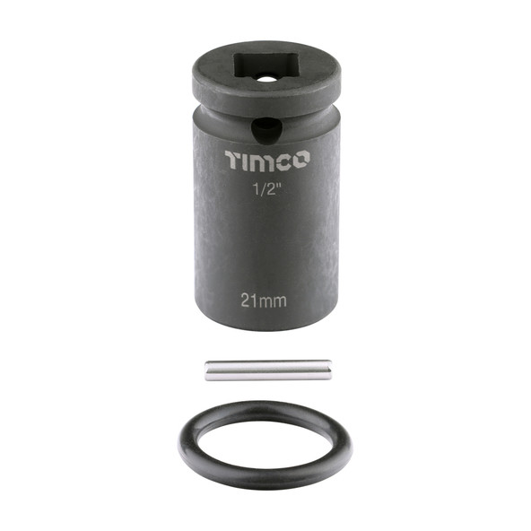 TIMCO Scaffolders Short Impact Socket - 21 x 52mm