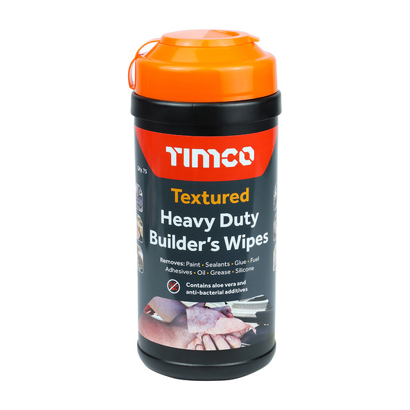 TIMCO Textured Heavy Duty Builders Wipes - 75 Wipes - Pack of 6
