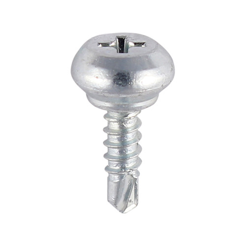 TIMCO Weather Bar Screws - Nipple Head - PH - Self-Tapping Thread - Self-Drilling Point - Zinc - 4mm x 13mm - Box of 1000