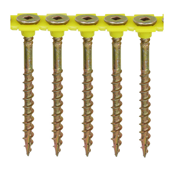 TIMCO Collated Flooring Screws - SQ - Countersunk - Yellow - 4.2mm x 55mm - Box of 1000