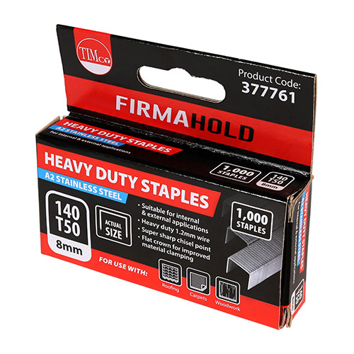 Heavy Duty Staples - Chisel Point - A2 Stainless Steel