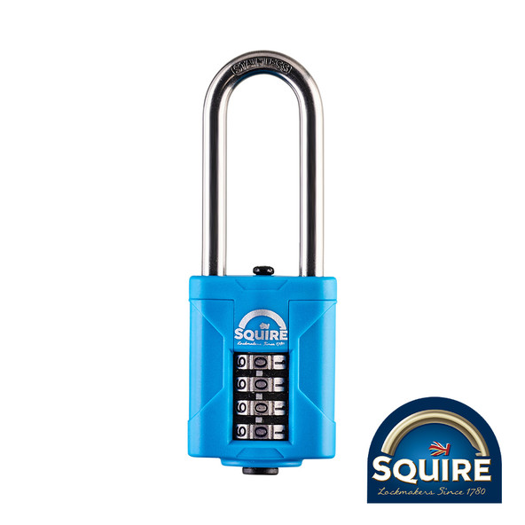 Squire Combination Padlock - Stainless Steel 2.5" Long Shackle - CP40S/2.5 - 40mm