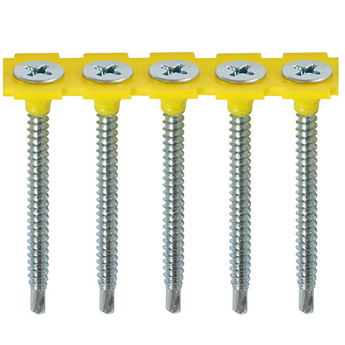 Collated Drywall Screws - PH - Bugle - Self Tapping Thread - Self Drilling - Zinc