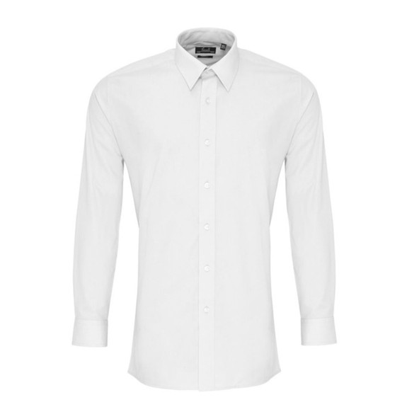 PR204 Premier Poplin Fitted Long Sleeve Shirt 