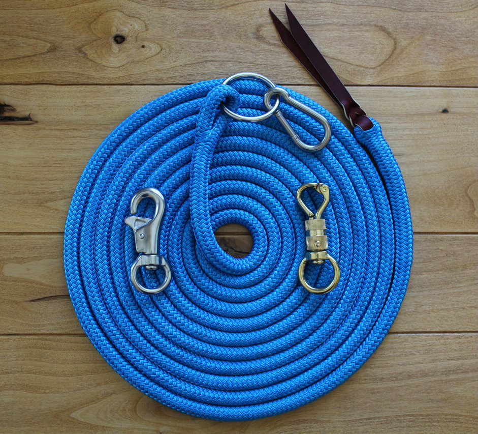 Custom Horse rope halters, lead lines, training aids, natural